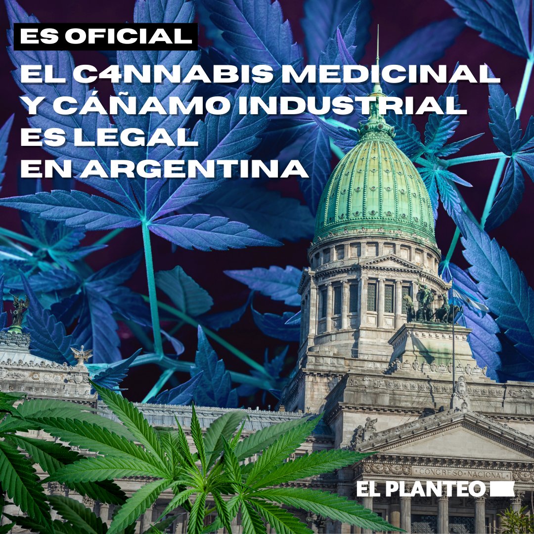 elplanteo's tweet photo. 🌿🇦🇷 ¡Se aprobó la ley para regular el desarrollo de la industria medicinal y cáñamo industrial! ✊

https://t.co/J5yiMqadk1 👈 https://t.co/3nTTz8rGNV