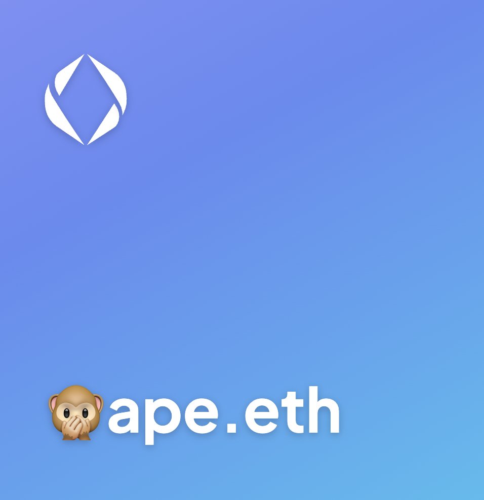 🙊ape.eth My new ENS funny name 

opensea.io/assets/0x57f18…