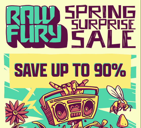 CanadaGameDevs's tweet photo. Several 🇨🇦 indies in the @RawFury SPRING SURPRISE SALE including:
1. @Atomicrops feat art by @TbDxn (Toronto)
2. @starrenegades by @Massive_Damage (Toronto)
3. @backbonegame by @eggnutgames (Vancouver in-game and for devs irl) https://t.co/BihEjbmKnN