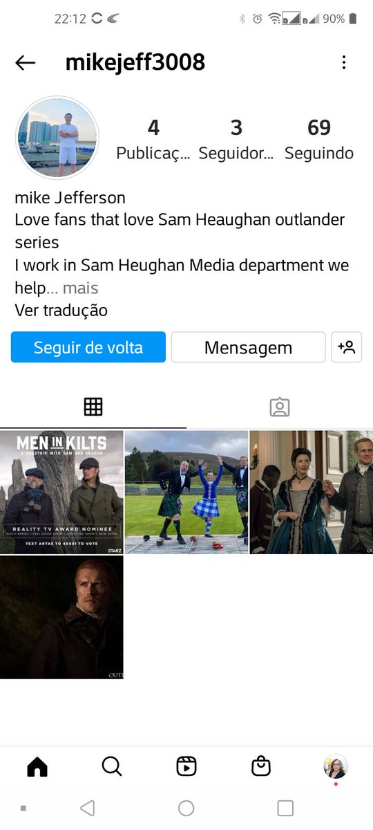 NeucimarL's tweet photo. This guy is trying to pass as @SamHeughan assistant at Instagram.
It's obviously a scam. 
Please block and report.
#scam #samhueghan https://t.co/plZGQXeflx