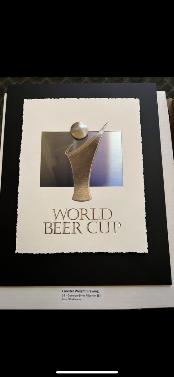 BrewingWeight's tweet photo. Wow! So proud of our team! We independently brew, cellar, package and serve our beer. Workhorse is a beer we brew every week, send to grocery stores, package stores, bars, restaurants, and serve in our beer hall. We distribute it widely. This one feels good. 🍻 #CTLager https://t.co/LiTm7W0Hja
