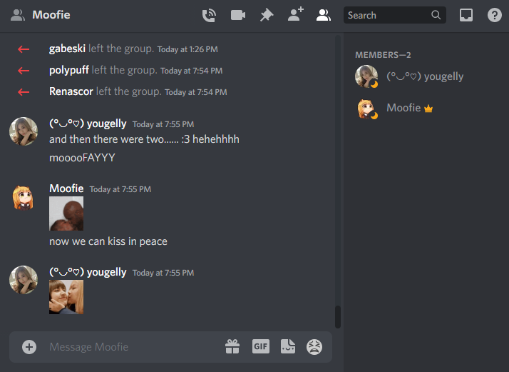 yougelly 💕 on Twitter: "when everyone leaves the discord and leave you