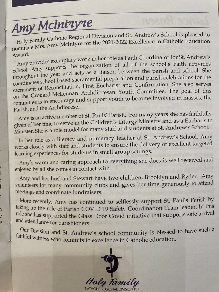hfcrd37sts's tweet photo. We are very proud of @HFCRD37 Excellence in Catholic Education award winner Amy McIntyre. #ibelieveinCathed https://t.co/nGwLqqUNW1