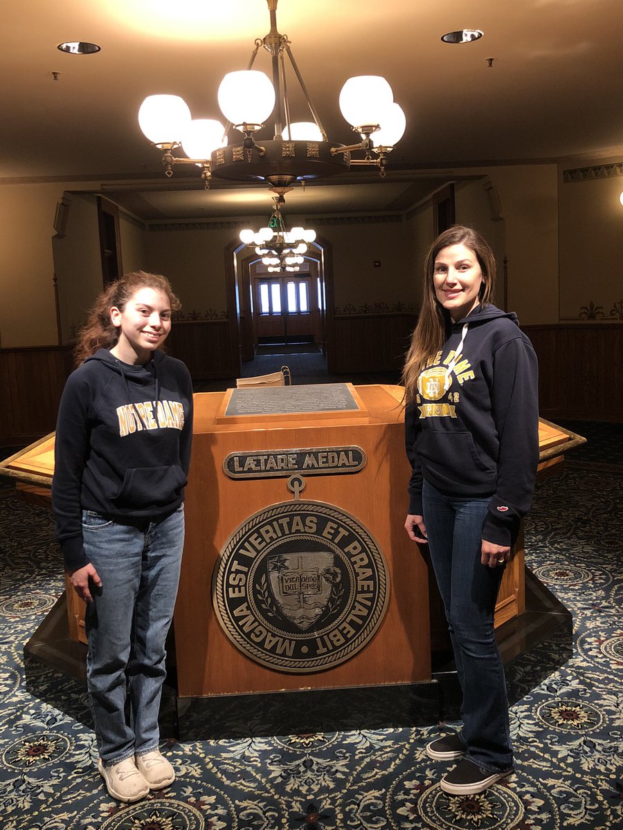 PsychLopez's tweet photo. Just like that Freshman year’s a wrap for this beautiful young lady @NotreDame ! Go @bellalala_2 @PsychRodriguez   💚❤️💜💚❤️💜 https://t.co/LBzc5MbI6N
