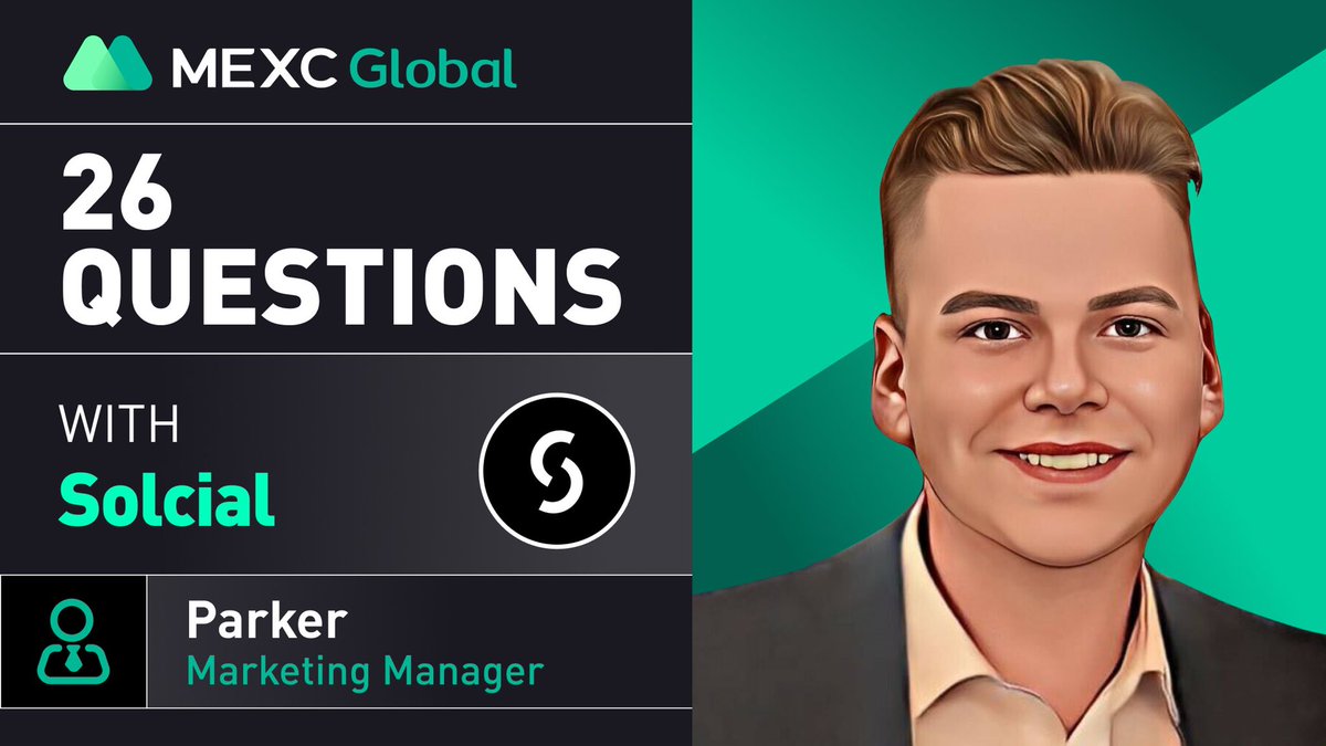 MEXC's tweet photo. 🔥 On this episode of <26 Questions With>, we are pleased to have Parker of @solcialofficial as our special guest. 

Watch to find out if your questions have been picked &amp; stay till the end for a BONUS giveaway! 👇🏻
https://t.co/RLFPTwZHOY

#MEXC #Solcial #SLCL https://t.co/imEmJDtxA6