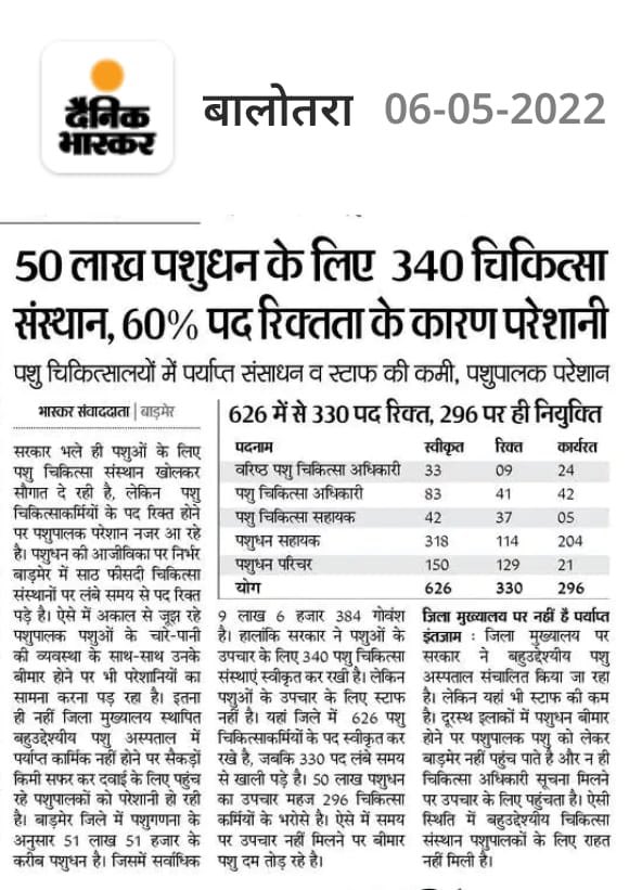 <a href="/presidentVCI/">Dr. Umesh C Sharma</a> VCI को सिर्फ़ कॉलेज खोलने से मतलब है जबकि प्रतिवर्ष 10% भी Govt. Vacancy नही आ रही है,हर साल हज़ारों की संख्या में BVSc &amp; Ah बेरोज़गारों की भीड़ बढ़ा रहे है,….
<a href="/PRupala/">Parshottam Rupala</a> <a href="/drsanjeevbalyan/">Dr. Sanjeev Balyan</a> <a href="/PMOIndia/">PMO India</a> <a href="/ashokgehlot51/">Ashok Gehlot</a> <a href="/KatariaLalchand/">Lalchand Kataria</a> <a href="/myogiadityanath/">Yogi Adityanath</a> <a href="/dharampalbjpmla/">Dharampal Singh</a>