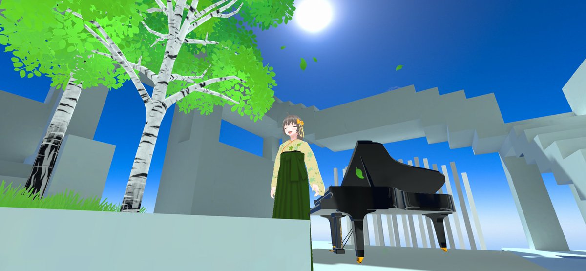 SunsetCalmSea's tweet photo. #cluster_world紹介
#SmallWorld2
「CUBEの中の世界再び再び」のワールド、「SmallWorld2」へお邪魔しました
青空と新緑がまぶしいすてきなワールド
入り口正面に置かれている鏡で、奥行きを感じられて、ワールドの規模以上に大きな場所のように感じられました
https://t.co/0YAyIpsmsb https://t.co/ZTJh4IoNlv
