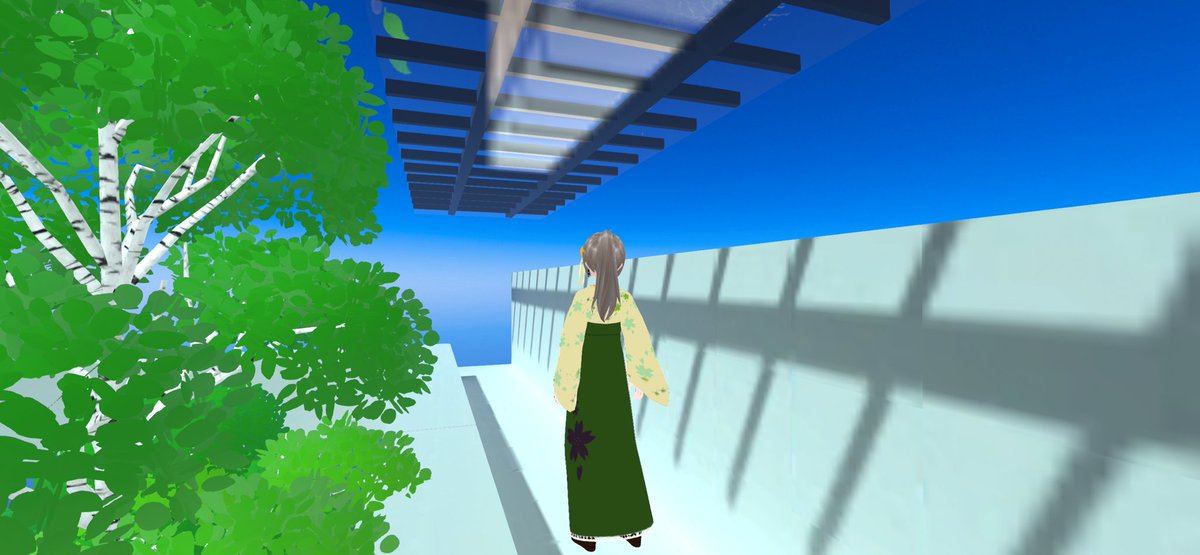 SunsetCalmSea's tweet photo. #cluster_world紹介
#SmallWorld2
「CUBEの中の世界再び再び」のワールド、「SmallWorld2」へお邪魔しました
青空と新緑がまぶしいすてきなワールド
入り口正面に置かれている鏡で、奥行きを感じられて、ワールドの規模以上に大きな場所のように感じられました
https://t.co/0YAyIpsmsb https://t.co/ZTJh4IoNlv