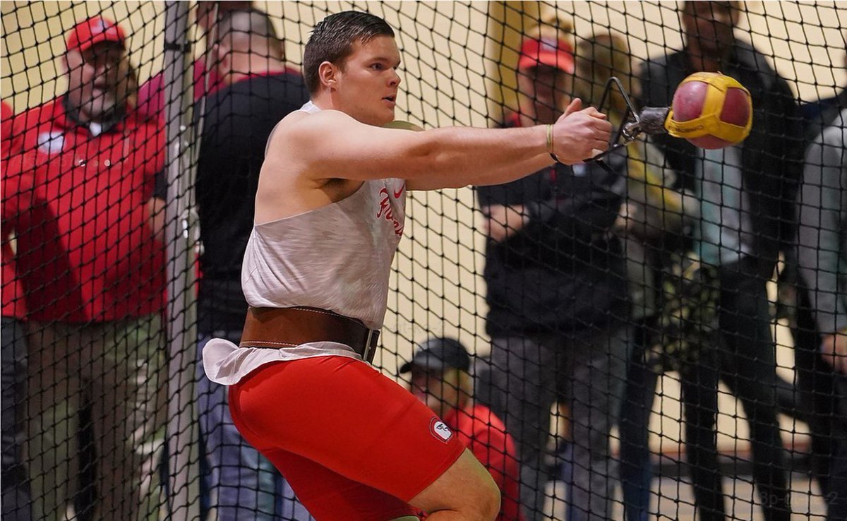 FriendsFalcons's tweet photo. KCAC Outdoor Track &amp; Field - Brayden Wells hits an NAIA automatic qualifying mark (56.72m) in a runner-up finish in the Men's Hammer Throw! Right behind Wells in third place is Isaac Campbell with a PR of (48.91m)
#TalonsUp https://t.co/c4HpDsBKrM