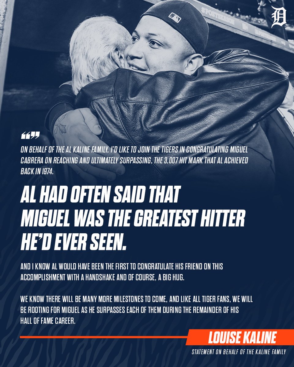 tigers's tweet photo. Statement from Louise Kaline on behalf of the Kaline family: https://t.co/FpsuuAYl6Q