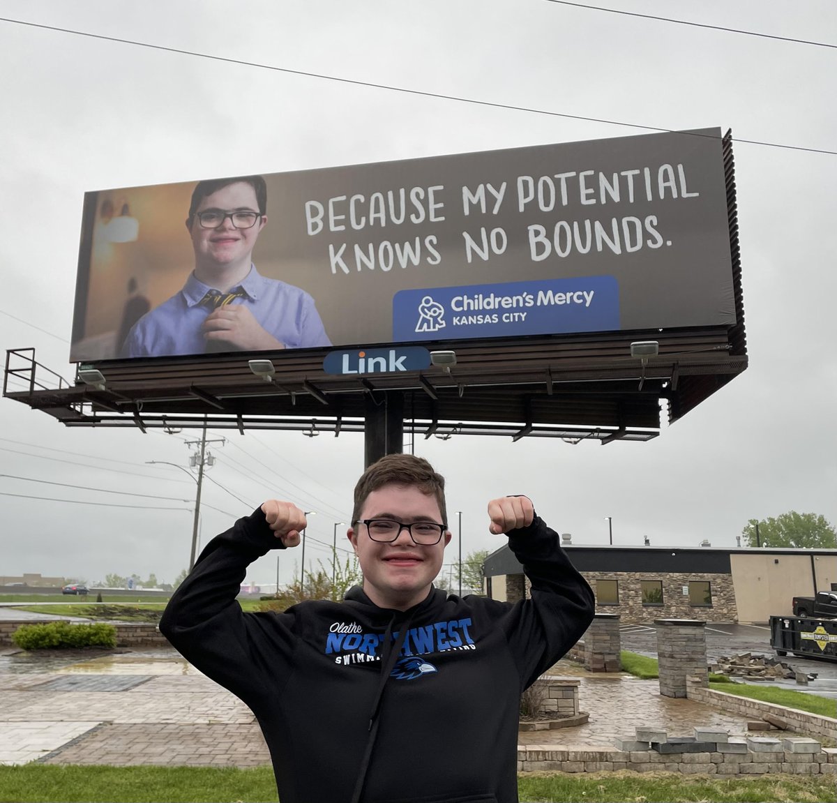 KUBRETT's tweet photo. So proud of my son and how he reps the Down syndrome community and huge thanks to @ChildrensMercy for having him be a part of the campaign. Jack truly has no bounds! @NDSS, @DSGKC, @SpecialOlympics https://t.co/z8BqgEQuHt