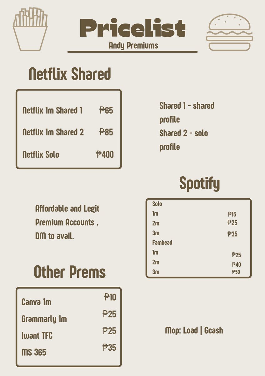 premsbyandyy's tweet photo. Netflix shared account for sale Spotify premium for sale https://t.co/Q2Uav9mfjm