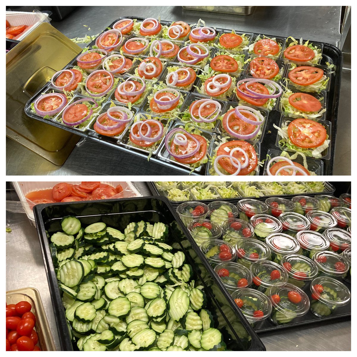 Fresh produce is the best produce! Beautiful veggie cups at Avon High School this week!