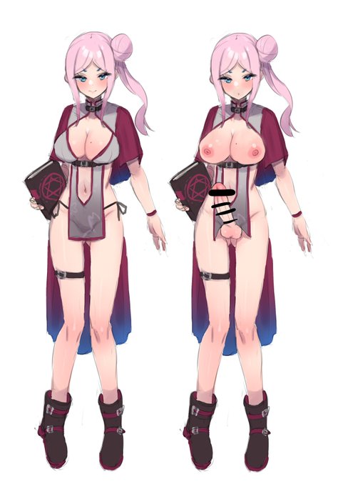 ふたなり魔女のアージェ、キャラデザのブラッシュアップなど。 