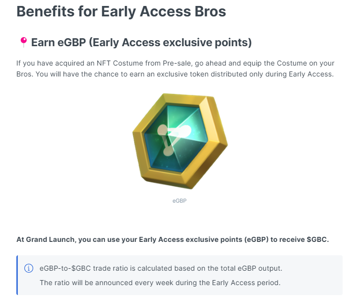 bcg_aoshiro's tweet photo. [NFT Costume Floor Price]
R:$147~
R can about 9 eGBP as 1win
SR:$225~
SR can get about 12eGBP as 1win

eGBP can trade $GBC
(The conversion rate has not yet been announced)

$GBC=$1 at grand launch begining

eGBP can be earned for up to 10 matches per day 
https://t.co/yBY6Y4ZBeZ https://t.co/ORKYJ3Vx6H