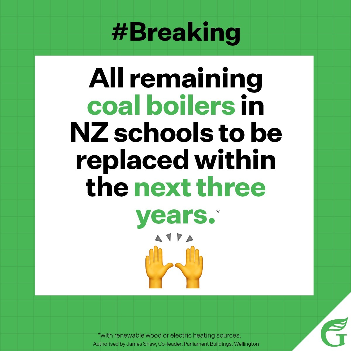 jamespeshaw's tweet photo. Clean energy in schools is a win for our kids' health and a win for the climate. What’s good for the environment is also good for New Zealanders! https://t.co/H9y32E09QV