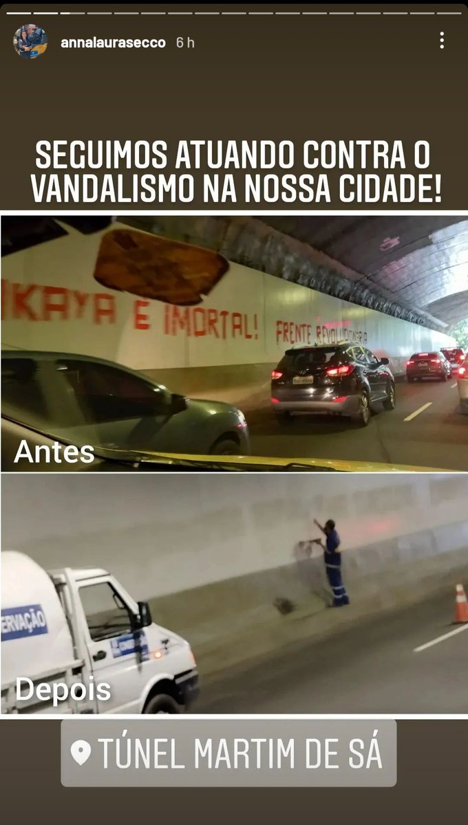 A <a href="/Conservacaorio/">Secretaria de Conservação e Serviços Públicos</a> segue trabalhando arduamente contra o vandalismo na Cidade!

<a href="/Prefeitura_Rio/">Prefeitura do Rio</a> <a href="/eduardopaes/">Eduardo Paes</a>  <a href="/annalaurasecco/">Anna Laura</a>
