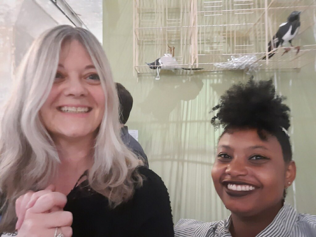 osterjoy's tweet photo. My heart is full after an opening @worthingtonyard - incredibly inspired by the other artists in the show! @SequoiaBostick https://t.co/1DwSj9aNg9