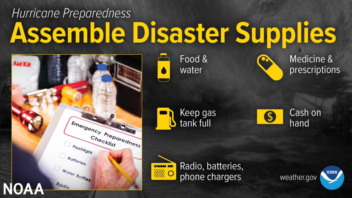 RiseRelief's tweet photo. Just having enough supplies to make it through a hurricane isn’t enough. You need plenty to make it through what could be a long recovery period too. Prepare for AT LEAST three days. #riseteam.org #RISEteam #ready.gov #HurricanePrep #HurricaneStrong https://t.co/4zkQ9xvDPN