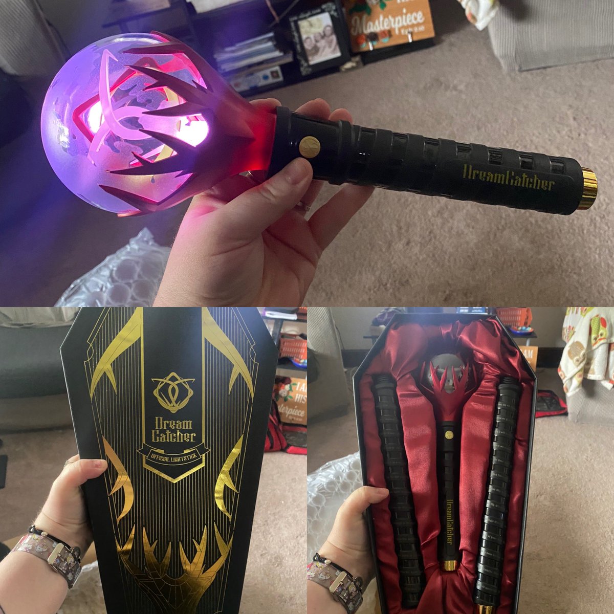 JuJuRenee5391's tweet photo. My @hf_dreamcatcher light stick came in!! It is so beautiful!!!

#kpop #kpoplightstick #dreamcatcher #dreamcatcherlightstick https://t.co/g3WCrq74Ig