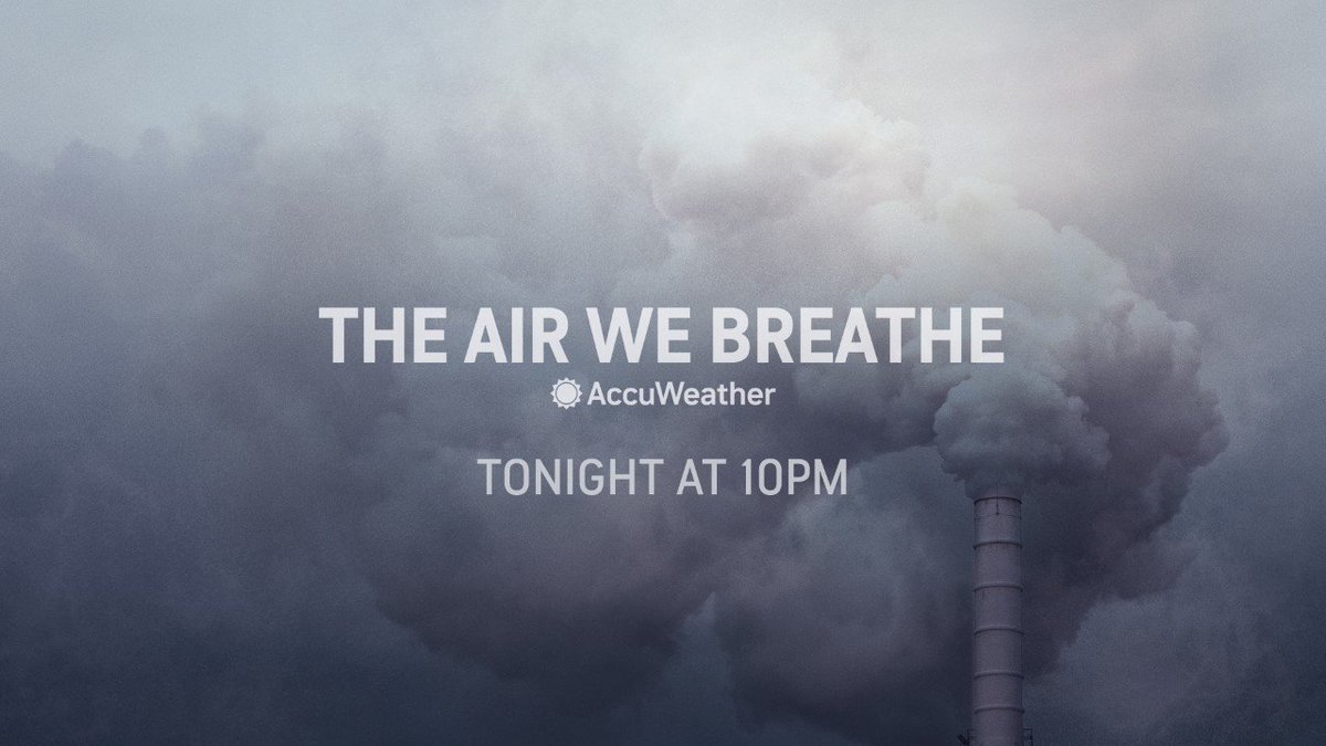 accuweather's tweet photo. TUNE IN NOW! ๐บ
AccuWeather takes a deep dive into air quality and the long-term impacts in our TV network special 'The Air We Breathe,' featuring insights from experts at @Plume_Labs, the American @LungAssociation, and the @EPA: https://t.co/w29HJRXIeL #AirQualityWeek https://t.co/Iyw3WmKgde