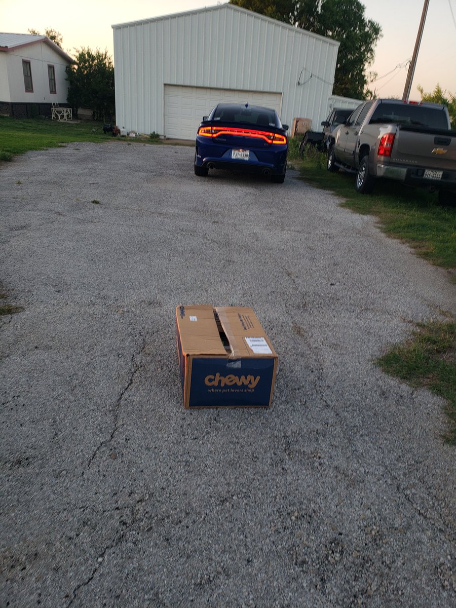 keithgreen's tweet photo. My 73 yo mother ordered dog food from #chewy The #FedEx driver dropped it in the middle of the driveway and drove off while my mom was standing on the porch. The driver has done this with the last 4 deliveries. #boycottfedex https://t.co/wQsm8eBEQ9