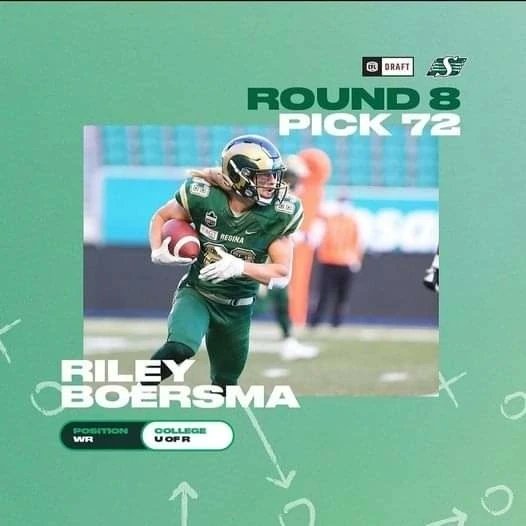 Congratulations to Lions Alumni Riley Boersma. We are so proud of Riley for being chosen by Saskatchewan Roughriders in the 2022 #cfldraft. Your hard work has paid off!