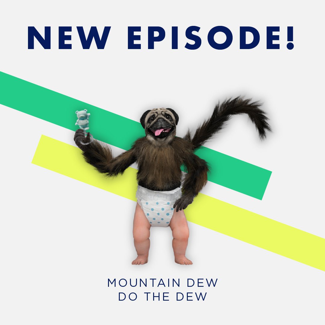 Puppy Monkey Baby, fake focus groups, an insane stunt and so much more. Do the Dew and check out our episode on <a href="/MountainDew/">Mountain Dew®</a> open.spotify.com/episode/4RZHSY…