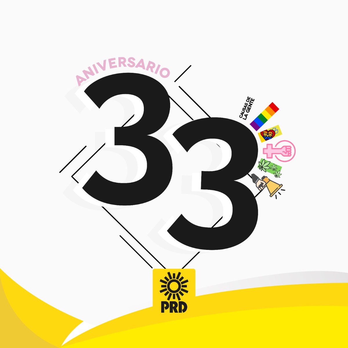 33 años de luchar por las causas que en México se creían imposibles y poco a poco se han vuelto realidad <a href="/PRDMexico/">PRD</a>