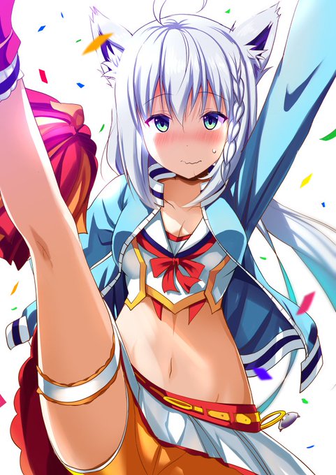 大好きなウマ娘を応援する白上フブキ。
#絵フブキ 