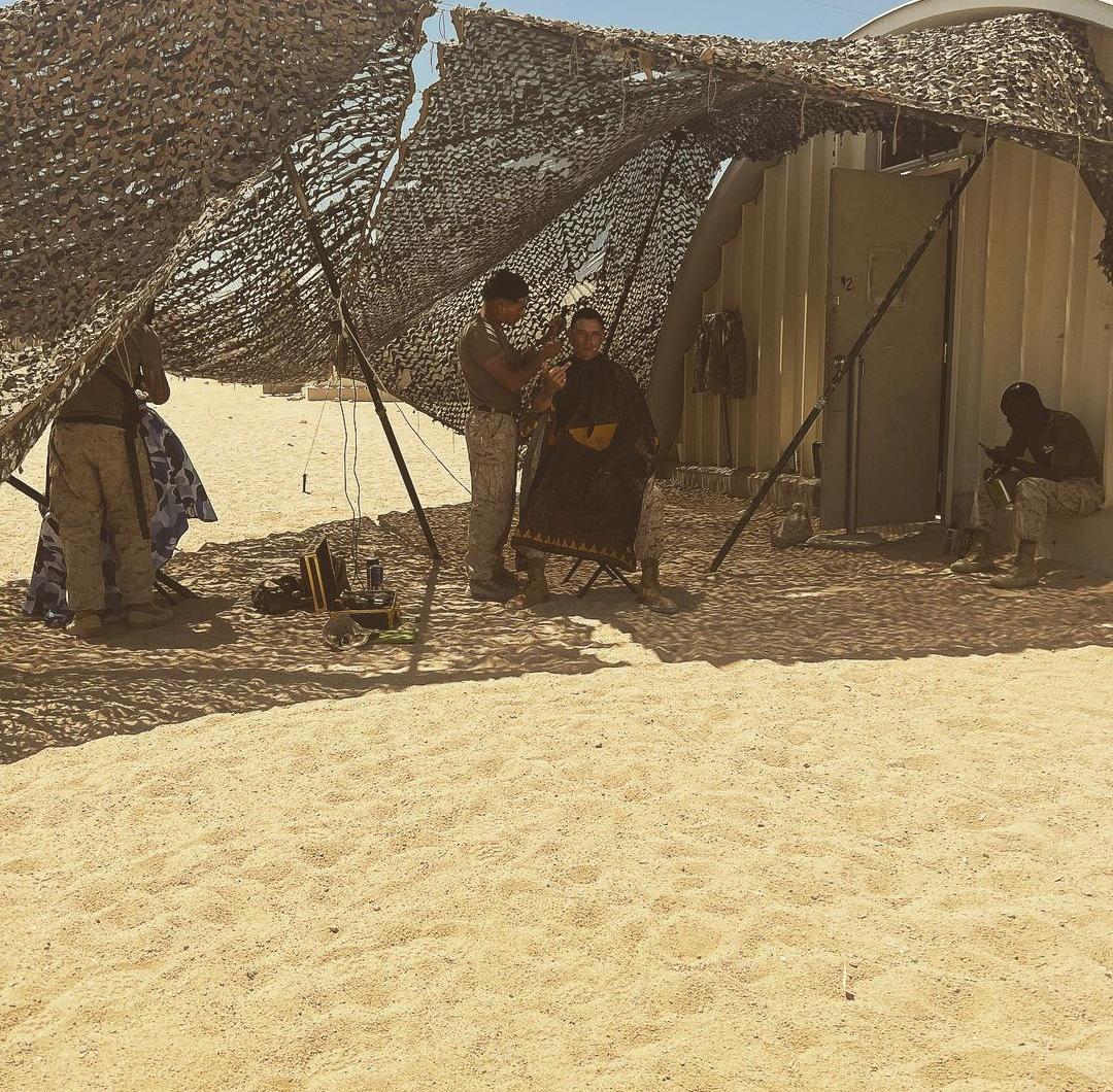 richardhwills's tweet photo. ♠️ Cpl Granillos Barber Shop ♠️
.
.
.
.
.
.
.
.
.
.
.
.
.
.
.
#military #field #usmc #marinecorps #barber #barbershop #fieldcut #haircut #usmilitary #servicemembers #devildog #marines #29palms #california #fendi #armedforces #usa https://t.co/H2fyiVN8ti