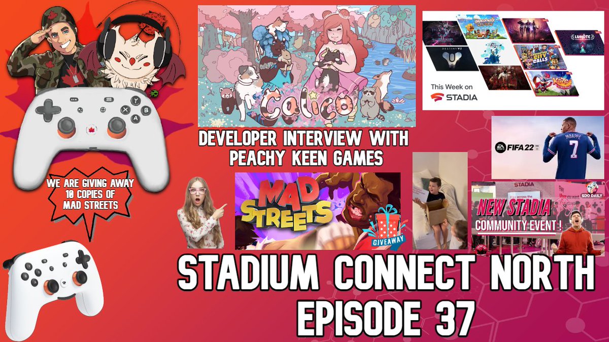 4ScarrsGaming's tweet photo. Today we talk with Peachy Keen Games about their day-in-the-life community sim game @CalicoGame. We'll also be talking about this week's #Stadia news & #givingway 10 copies of Mad Streets! #Stadia100 #TeamStadia
📅 1:30pm PT | 4:30pm ET | 9:30pm UK
📺https://t.co/cCs2fxf363 https://t.co/PTrraRTKbD