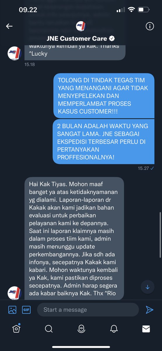 TiyasBintang's tweet photo. Paket hilang dari 2 bulan yang lalu belum kelar juga sampai sekarang.. habis kesabaran saya menunggu ga jelas!
Harga paket 10.5juta!
ada asuransi tapi di persulit berkas klaimnya yg harusnya diurus sama pihak JNE yg MENGHILANGKAN paket saya!

JNE BOBROK PARAH!!!
@JNECare @JNE_ID https://t.co/DzfpXSMzao