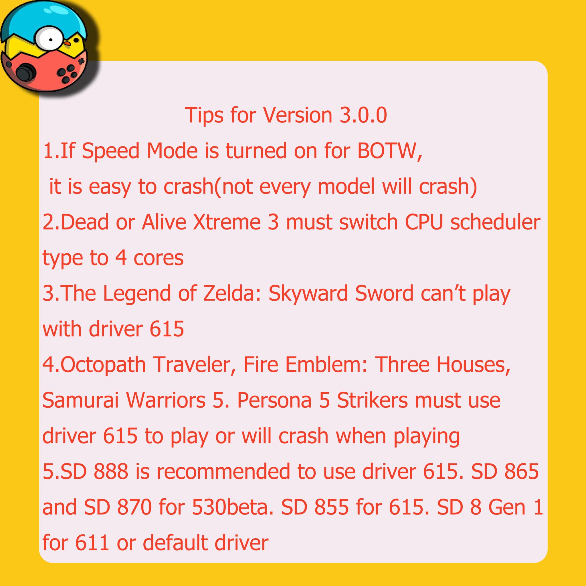 Egg ns emulator on twitter suggestions on some settings and drivers