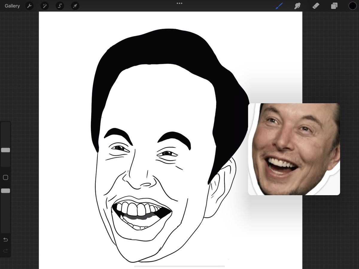 BeastHodgepodge's tweet photo. Elon Musk Caricature Art! Work in Progress!

Learning to make caricature art from @art4mad Book "The Mad Art of Caricature!"

Made in Procreate on Ipad Pro!
#elonmusk #caricatureart https://t.co/4OndAZYFfM