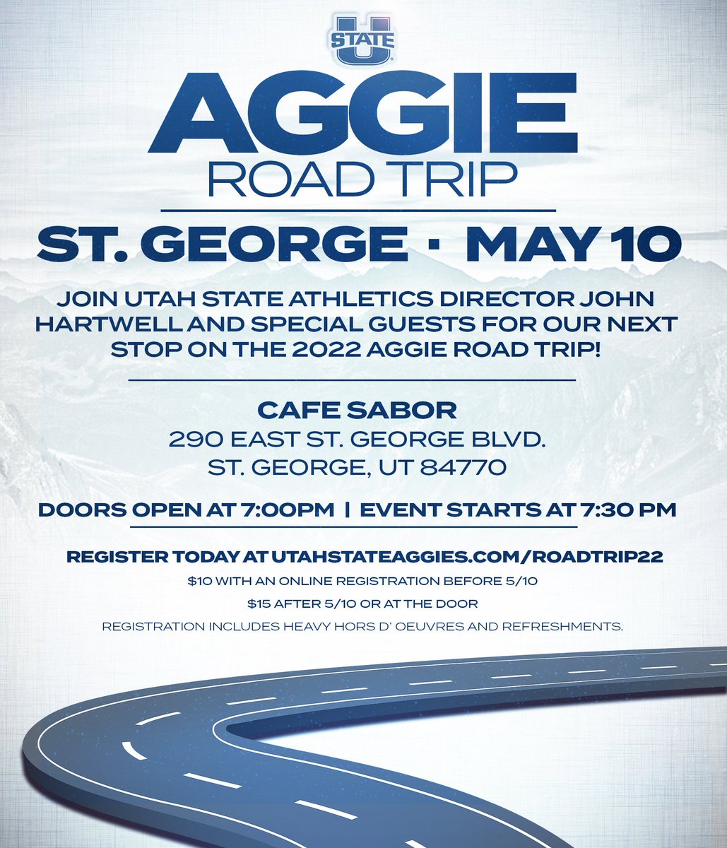 Next stop on the Aggie Road Trip is St. George UT! #AggiesAllTheWay #UtahStateUniversity
