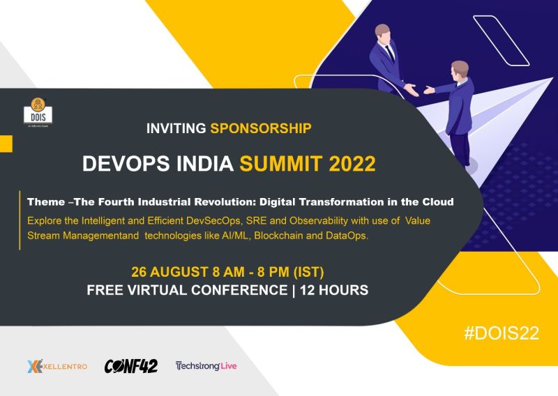 DevOpsIS's tweet photo. DevOps India Summit (DOIS) is back for its 5th global conference. Become a sponsor including sharing the podium as a speaker with IT stalwarts across the world.
https://t.co/jDEaX6AoRS
#devopsindiasummit #dois#dois22#sponsorship #invitingsponsors #devops #devsecops #globalevent https://t.co/ssN4NC06X3