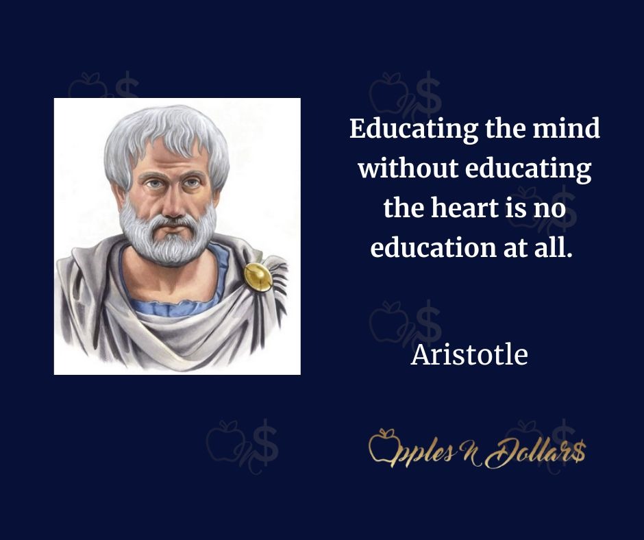 applesndollars's tweet photo. Educating the mind without educating the heart is no education at all. - Aristotle
Follow Apples N Dollars for exciting content!
#dailymotivation
#inspiration
#motivation
#applesndollars
#applesndollarsdailymotivation
#aristotle
#educatingthemind
#withouteducatingheart https://t.co/XyOSqG9uN0