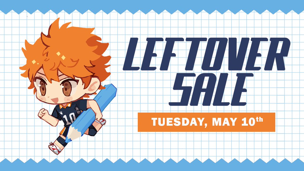 spoaniplanner's tweet photo. 🏐 Sports Anime leftover sales will start on 10th May (until stocks last)! 🥳

In case you haven't received a confirmation from bigcartel (sent months ago) or haven't received your package yet, please reach out to us 🙏🏽

Thank you for all the support so far, see you on the 10th! https://t.co/7qcpy9wjL5