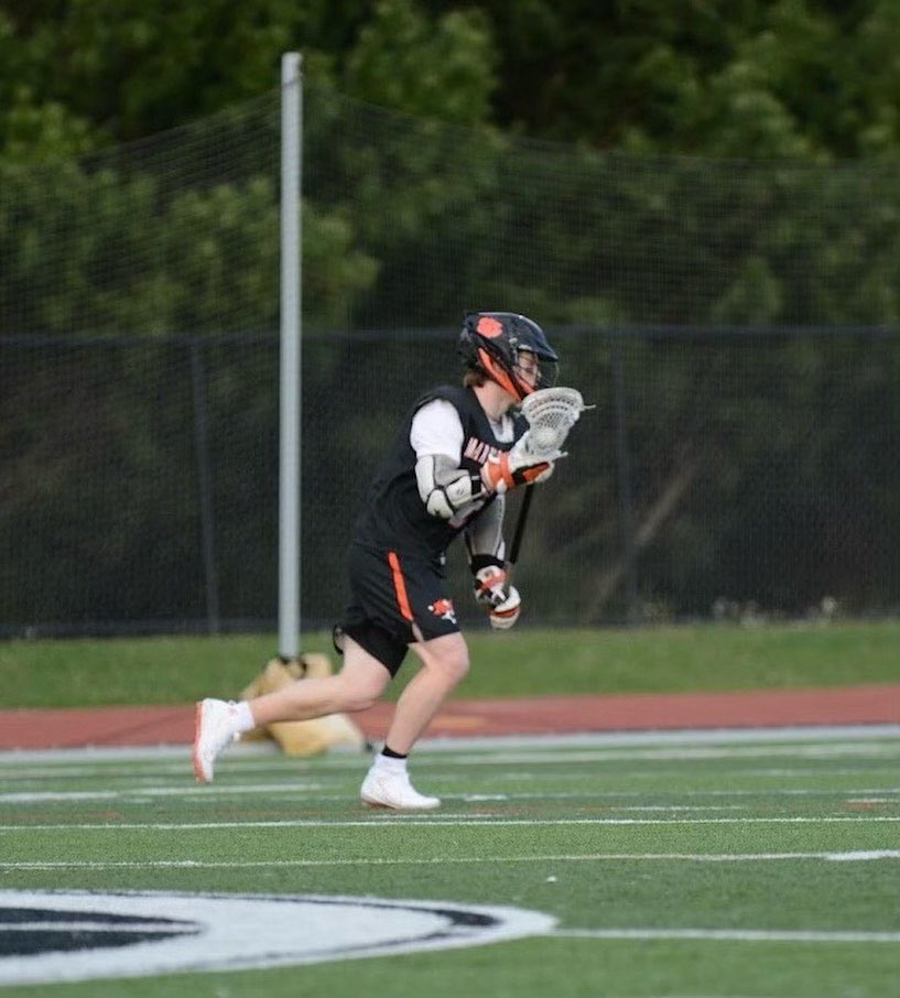 MNAthletics's tweet photo. Congrats to Charlie Box who now has over 100 goals! Over 100 assists and over 100 goals! Amazing! @marplenewtown @MNLax_ @MBarkannNBCS @phillylacrosse @sportsdoctormd @TerryToohey @PaPrepLive @DTMattSmith @delcosportsBob https://t.co/KJQUmuyOYY