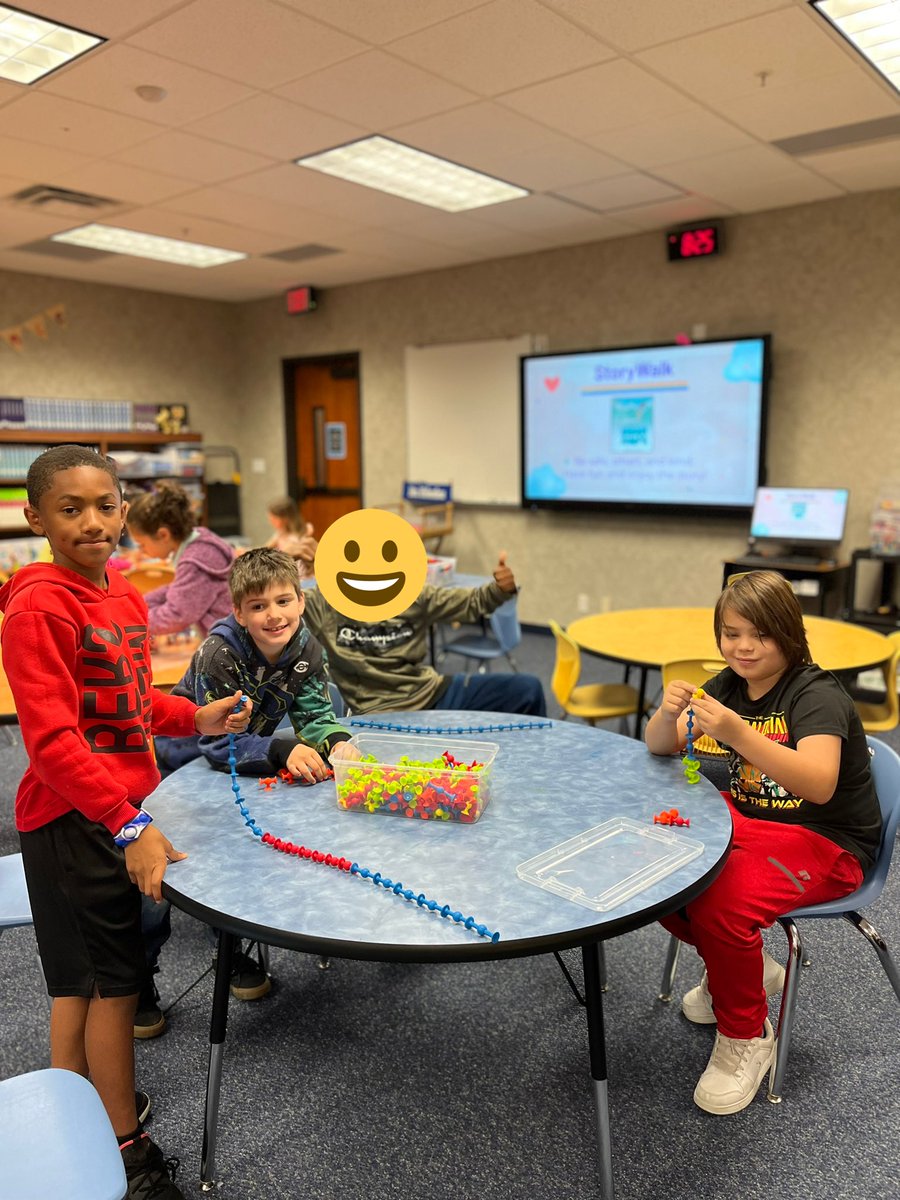 Last day of library &amp; they are celebrating with a story walk and makerspace stations.  <a href="/StoryFalcons/">Story Falcons</a>