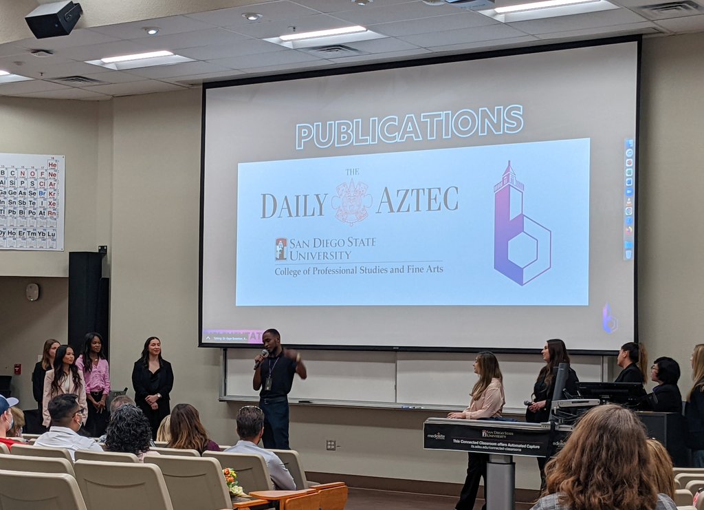 Loved hearing from the next generation of #PRpros! Great job <a href="/SDSU_JMS/">SDSU JMS</a> seniors presenting campaigns about diversity &amp; belonging! I was honored to represent <a href="/PRSAsandiego/">PRSA SanDiego/IC</a> &amp; reconnect with friends including the great  <a href="/spansky/">spansky</a>.