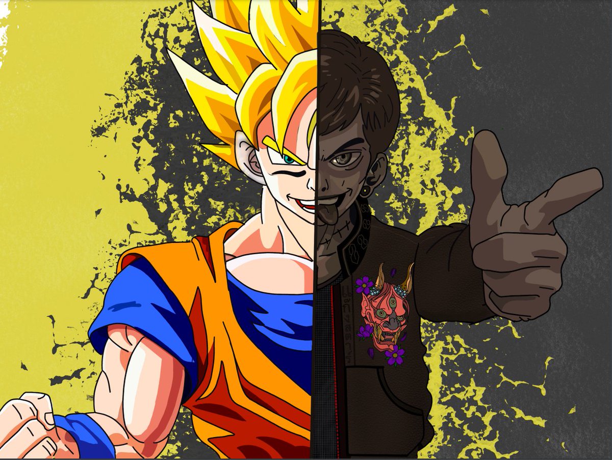 GONSKEEEZ's tweet photo. Dragon Ball Z / @jokerspite inspired Art , This one took some time as I'm still learning procreate. I hope you like what iv put together , showing &amp; continuing to prove my loyalty to the #GAS @aroundtheduang @0xInuarashi @noahONFIREE @3antar_eth @0xRimuru_eth 
#GASisWATCHING https://t.co/v9GdIWl0dS