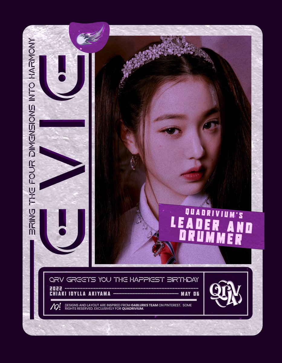 ⠀ㅤㅤ   
⠀ㅤㅤ   
       QUADRIVIUM  ( 四价 ) POSTED !
       RE:  EVIE’S 17TH  BIRTHDAY  😺
       HAPPY  BIRTHDAY , OUR EVIE !
      
⠀ㅤㅤ