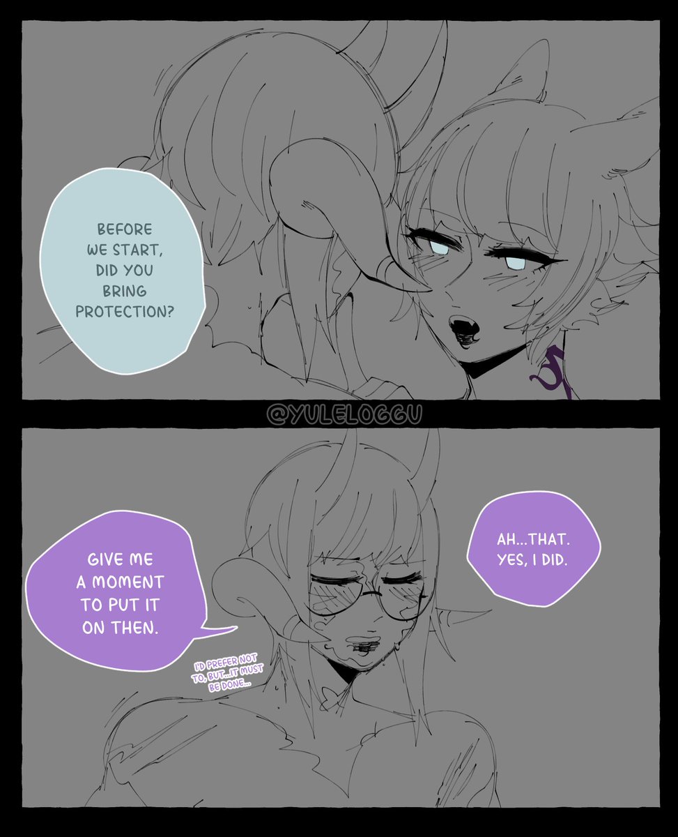 yuleloggu's tweet photo. [ mildly suggestive (?) ] 
face 4 au ra problems 
this isn't canon and it was funnier in my head https://t.co/g5y3GX63HY