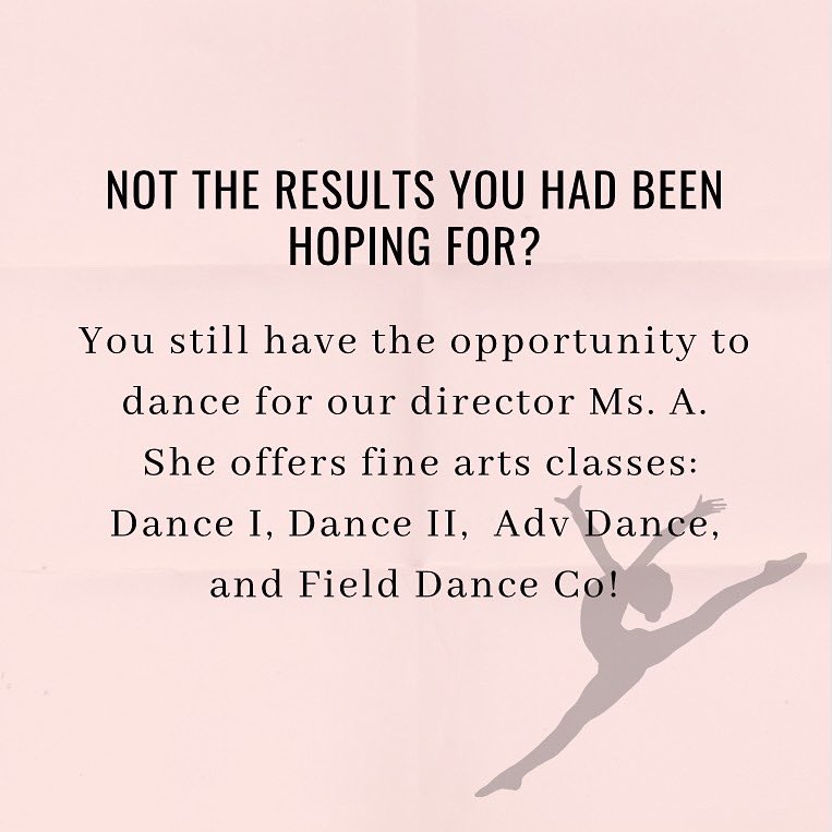 if you have any questions or would like to know more about your audition/ what you can work on for next year please contact Ms. Aguirre *jacqueline.aguirre@nisd .net