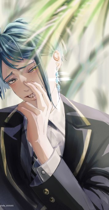 #ツイステファンアート
植物園に入り浸る人魚 