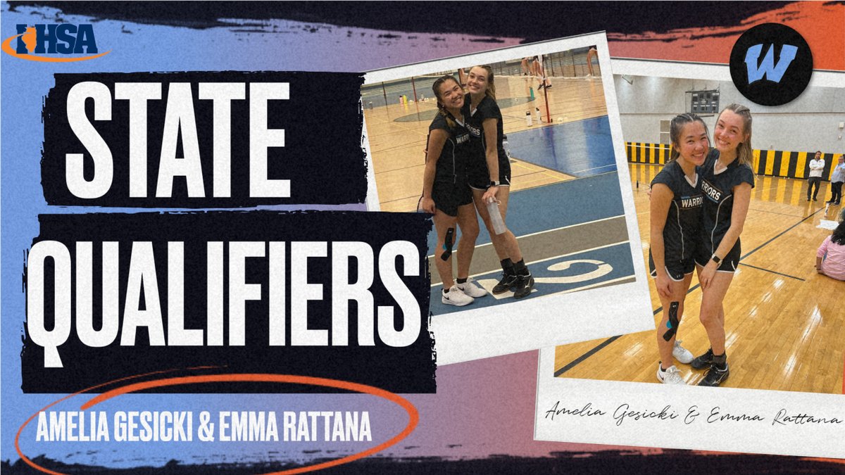 Congratulations to the Badminton Doubles team Amelia Gesicki and Emma Rattana on Qualifying for the IHSA State Championship. <a href="/wbbadminton/">WB Warrior Badminton</a>
