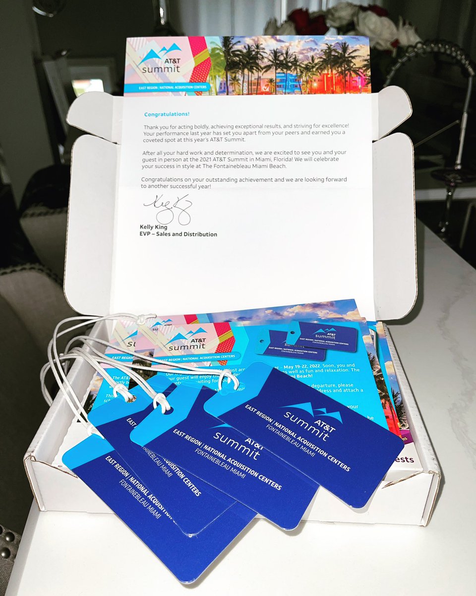 J Riv ✶ ✶ 〽️✶ ✶ (@johnriveraihx) on Twitter photo Extremely excited and honored for this opportunity, especially when it is a moment this big to share with <a href="/TriciaMatz1/">Tricia Matz</a>. Miami Bound ✈️! Summit, here we come! 🎫🛬🏝🏆☀️ @theeastregion <a href="/JohnPalmer_ER/">John Palmer</a> <a href="/TomMonahan10/">Tom Monahan</a> <a href="/GreaterLakesMkt/">Greater Lakes Market 🌊</a>
#ATTSummit2021 #LifeatATT #MakingWaves Extremely excited and honored for this opportunity, especially when it is a moment this big to share with <a href="/TriciaMatz1/">Tricia Matz</a>. Miami Bound ✈️! Summit, here we come! 🎫🛬🏝🏆☀️ @theeastregion <a href="/JohnPalmer_ER/">John Palmer</a> <a href="/TomMonahan10/">Tom Monahan</a> <a href="/GreaterLakesMkt/">Greater Lakes Market 🌊</a>
#ATTSummit2021 #LifeatATT #MakingWaves