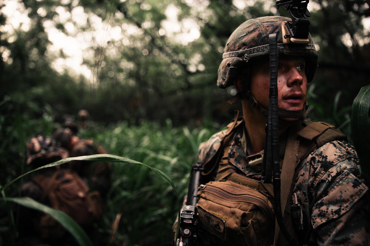 MCB_Hawaii's tweet photo. Leading by Example

📍 Marine Corps Training Area Bellows 

U.S. Marines in an Advanced Infantry Marine Course, Advanced Infantry Training Battalion, SOI-West, Hawaii Detachment conduct an urban operations exercise.

#USMC #Marines #MCBH #MCTAB #ProduceReadiness #ProjectPower https://t.co/y9koh4nNrh